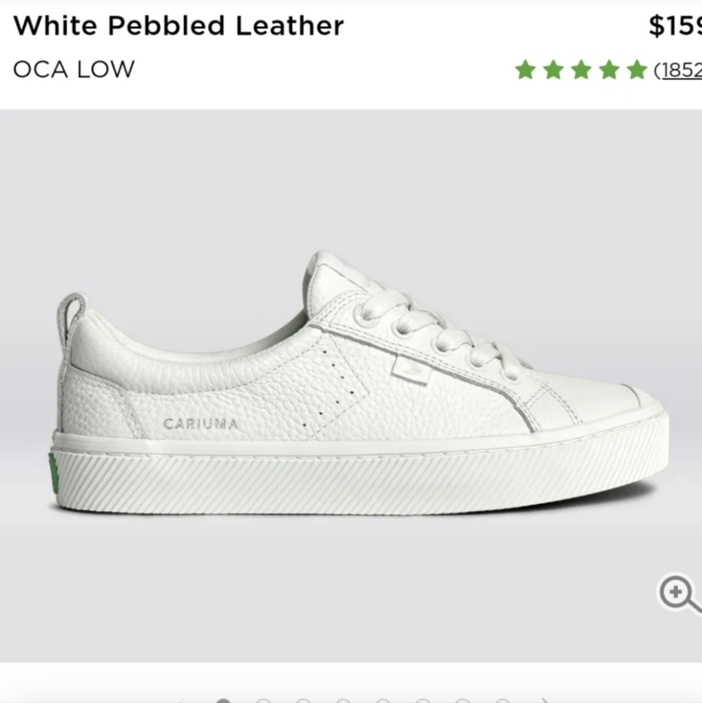 Cariuma White Pebbled Leather Oca Low